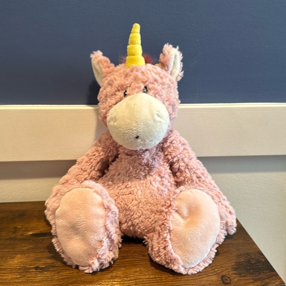 Nat & Jules Mellow Fellows Unicorn Plush Pink Lovey 13"